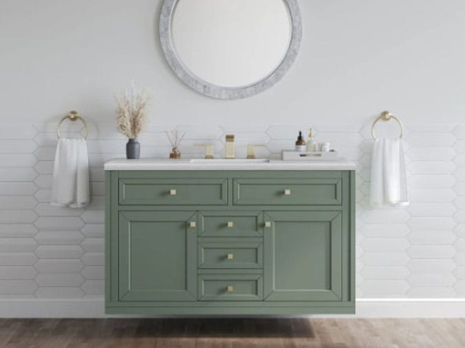 Floating bathroom vanity